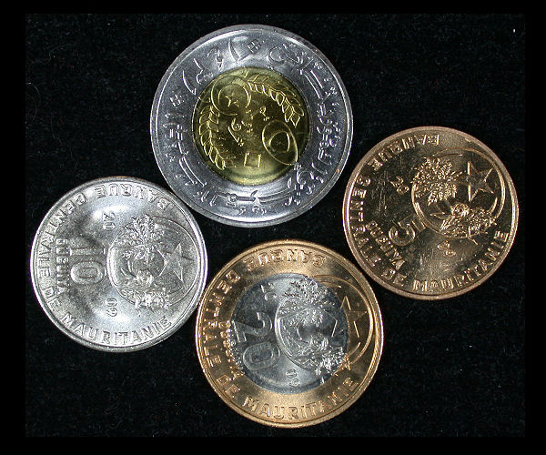Mauritania Set of 4 Coins